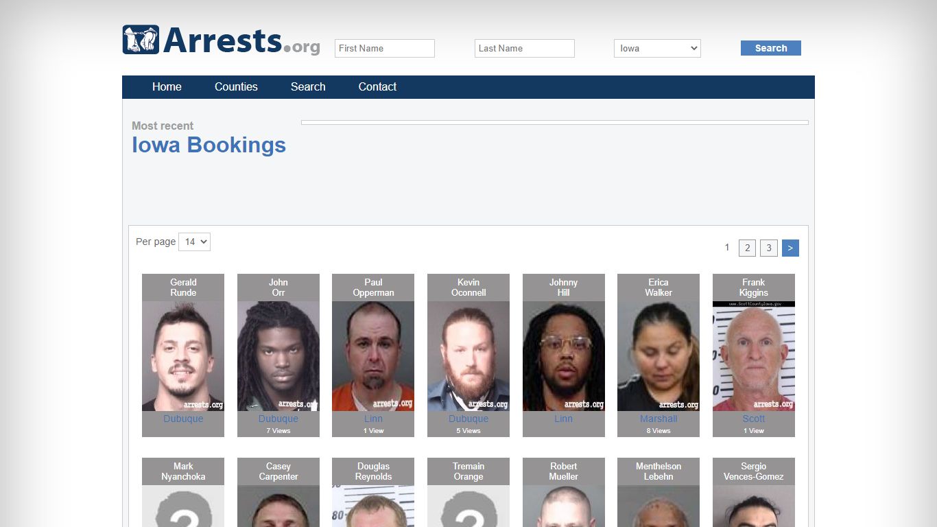 Iowa Arrests and Inmate Search